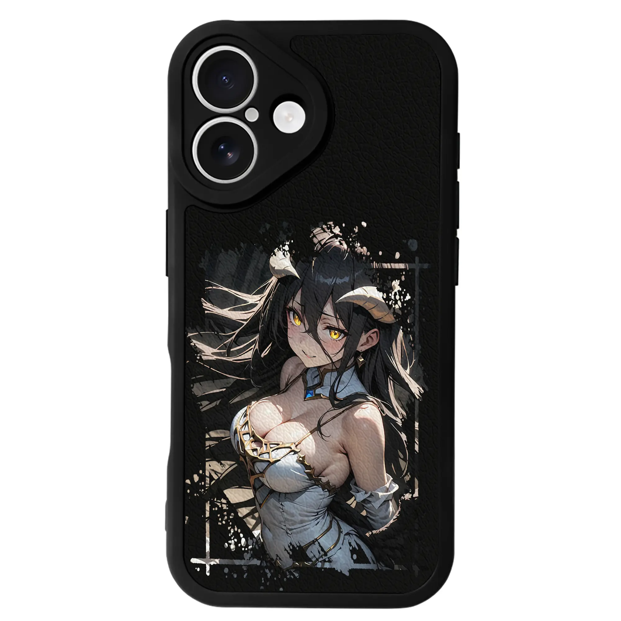 オーバーロード グッズ アルベド - IPhone 16シリーズ対応 ・ シリコンスマホケース ・ レザー調 ・ 高精度フィット ・ 耐衝撃 ・ ワイヤレス充電対応 ・ 精密カット